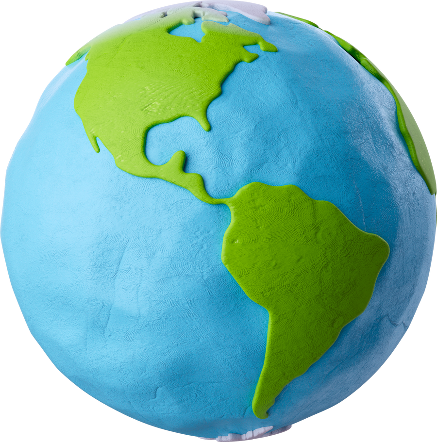 Image of the green and blue earth